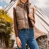 Damesvesten chique kort vest stand kraag skin-touching winter vest herfst