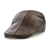 Bérets Marque Jamont Réglable Automne Et Hiver Mode Velours PU Cap Avec Personnalité Tendance Sauvage Béret Chapeau