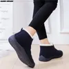 Boots 2023 Winter Women Snow Shoes Flat Casual Bread Ankle For Plus Size Couple 35-46