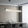 Pendant Lamps Acrylic Long Chandelier Led Modern Minimalist Bar Office Study Restaurant Living Room Lighting Fixtures Home Decor Chandeliers
