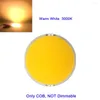 Liten Sun Round 12V 50W LED -lampa 6000 lm Super Bright Cob Panel 108mm varm kall vit blå röd färglampa med dimmer