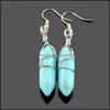 Arts et artisanat boucles d'oreilles envelopp￩es c￢bl￩es Am￩thystes naturels Opale Turquoises Quartz Gu￩rison Reiki Stone Pendum Femmes Drop Livrot H Dhayd