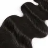 Perruques en dentelle 4x4 fermeture vague de corps milieu/partie libre cheveux humains couleur naturelle brésilien Remy avec bébé noeuds blanchis 230106