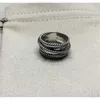 Band Rings Jewelry Men Double x Ring Fashion Trendy Ladies for Layer Designer Love Womens Braided Couple Birthday Party Gift3826988