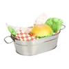 Plates Mini French Fries Basket With Handle Bucket Snack Potato Chips Barrel Container Kitchen Tableware Specialty