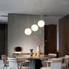 Lampade a sospensione Lampadario moderno minimalista Camera da letto Soggiorno Tavolo da pranzo a tre teste