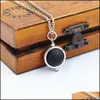 Arts And Crafts 3Styles 14Mm Lava Stone Bead Moon Necklace Volcanic Rock Aromatherapy Essential Oil Diffuser For Women Jewelry Drop Dhlei