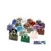 Charms Sier 20mm Naturstein Mini Tasche Ornament Heilkristall Reiki Edelstein Anhänger Handwerk Heimdekoration Geschenk Drop Lieferung Je Dh3Bf