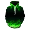 Men's Hoodies 2023 Funny Flame 3d Digital Printing Pullover Plus Size Hooded Loose Long Sleeves Hombre Sudaderas Con Capucha Sweatshirt 5XL