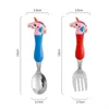 Conjuntos de utensílios de jantar 4 PCs Cartoon Spoon 304 Aço inoxidável Crianças de mesa de mesa Creative Sopa Cutel