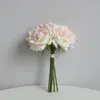 Decorative Flowers & Wreaths Luxury 5Pcs/bunch Real Touch Latex Washable Rose Hand Artificial Flower Wedding Decoration Room Decor Bridal Fl