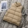 Coletes femininos Autumn Winter Collect Women Ultra Light Jacket White Duck Down Coat Short Gilet Feminino Parkas Ladies Sleeseless Calele