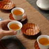 Masa Paspasları Japon Termal Yalıtım Rattan Pot Mat Çay Seti ve Tören Aksesuarları Bambu El Dokuma Kupa Tutucu