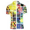 Polos Polos Noisydesigns Summer Mens Casual Shirt Stylish 3D Wzór krótkiego rękawu oddychające fitness Teen Hombre Plus Size xxxl