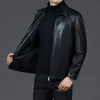 Men's Leather & Faux Warm And High Quality Male Real Member Avirex Pilot Rider Bomber Jacket Men Sheepskin Trench Coat Natural 2023Men's