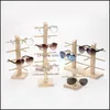Stojak na biżuterię MTI warstwy drewniane okulary okulary okulary okulary okulary pokazowe Pokaż uchwyt do par okularów