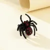 Wedding Rings Animal Ring Red Crystal Funny Black Spider Halloween Present Open Finger For Women Men Creative Hip Hop Party Jewelry Gift