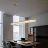 Pendant Lamps Acrylic Long Chandelier Led Modern Minimalist Bar Office Study Restaurant Living Room Lighting Fixtures Home Decor Chandeliers