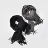 Scarves 2023 Men Scarf Unisex Thick Warm Winter Cashmere Black And Gray Gentleman's Bussiness