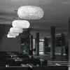 Hängslampor modern designer belysning konst dekor kristall led lampa nordisk ljus fixtur för bar/kontor/butik/kök