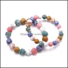 Bracelets de charme DHS Femmes Mode Colorf Perle Yoga Bracelet Bijoux 8mm Bracelet En Pierre Naturelle Pour Hommes Accessoires H2A Z Drop Livraison Dhoi9