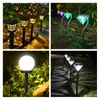2 pièces lampes de jardin solaires lanterne électrique extérieure éclairage de décoration d'arrière-cour pour voie cour pelouse lampadaire étanche