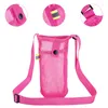 Storage Bags Portable Water Bottle Bag Adjustable Shoulder Strap Mesh For Outdoor Hiking Sports Gym