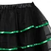 Kadın pijama kadın etekler mini fırfırlar katmanlı şerit trim organze punk tutu etek cosplay kostüm lolita korse artı