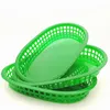Dinnerware Sets Big Size Plastic Solid Serving Basket French Fries Nontoxic Oval Kep PP Tray Restaurant Chips Hamper Ware Set 3pcs