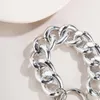 Braccialetti a maglie Catena accattivante braccialetto punk con cerniera in alluminio cavo perla mista per donnaLink
