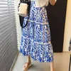 Skirts GOOHOJIO 2023 A-line High Waist Women Fashion Slim Beach Casual Skirt Ladies Flower Printing Clothing Skirts1