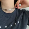 Chains European Personality Design Flame Necklace Hip-hop Fashion Splicing Chain For Men And Women Short Clavicle Neck