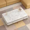 Nappe de Table rectangulaire en Pvc, marbre, épaisseur 1.5mm, imperméable, Anti-huile, tapis de couverture, tampons personnalisables pour café