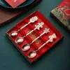 Dinnerware Defines Christmas Spoon Box Caixa de presente Departamento de desenho animado