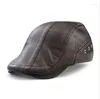 Bérets Marque Jamont Réglable Automne Et Hiver Mode Velours PU Cap Avec Personnalité Tendance Sauvage Béret Chapeau