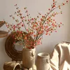 Decorative Flowers & Wreaths Artificial Peach Blossom Branch SilkFlower For Home Wedding Decoration Fake Flower Living Room ArrangementDecor