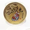 Andere kunsten en ambachten 12 gekleurde dieren Chinese Zodiac Collectible Coins For Luck Souvenirs Gold Coin Mascot Home Decor Jaar 2023 GI DHOWA