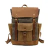 Backpack VZVA Escola de Canvas Cerada para Laptop Sacos de Moda Menina de Moda Masculina Mochilas Retro Viagem Bolsa de Caminhadas