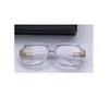 607 Legends Crystal Gold Square -bril Bril Clear Lenes Men Designer Zonnebrillen Oog dragen Nieuw met Box252E