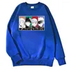 Sweats à capuche pour hommes Sweat Anime Jujutsu Kaisen Cartoon Gojo Satoru Sweats à capuche Homme O-Neck Retro Sweat à capuche Homme Harajuku Punk Sportswear Mens