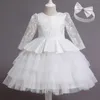 Vestidos de menina 1-5y Vestido elegante para meninas Roupas de festa Criança bebê vestido noturno vestido de princesa roupas de aniversário ano sem costas