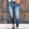 Jeans pour femmes, barboteuses et combinaisons, pantalons, vêtements pour femmes, Leggings en Denim, blanc, maigre, léger, extensible, jambe droite