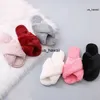 Slippers Winter House Slippers Women Home Plush Warm Shoes Woman Slip on Faux Fur Flats Female Slides Shoes for Women Slipper 0120V23