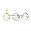 Collane con ciondolo Moda Punk Circle Sheap Collana Bracciale Orecchino per donna Elegante placcatura in oro Sier Gioielli a catena rotonda Drop D Dhcfk