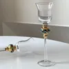 Bicchieri da vino Calice per uso domestico in stile metallo dipinto a mano retrò Mini Bicchiere da champagne medievale Coppa romantica El Bar Articoli per bevande nuziali