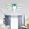 Plafonniers Led Chambre d'enfants Lampe Chambre Chaud Romantique Libellule Bande Dessinée Lumière Net Rouge En Forme Simple Moderne