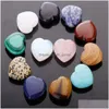 Stone Natural 30mm Heart Turquoise Rose Quartz Love Naked Stones Heart