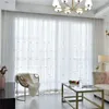Curtain Embroidered Crown Sheer For Bedroom Living Room Gold Blue Romantic Lace Bottom Bay Window Rideaux M254C