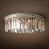 Plafondlampen modern vintage kristal prisma chroom/zwart lichaam licht verzonken mountlamp voor huis el restaurant decoratie