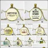 Pendant Necklaces Inspirational Word Round Glass Letter Moonstone Charm Chain For Women Men S Fashion Luxury Jewelry Gift Drop Deliv Otcsy